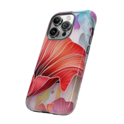 Purple Lily Tough Phone Case – Durable Floral Protective Cover for iPhone & Android