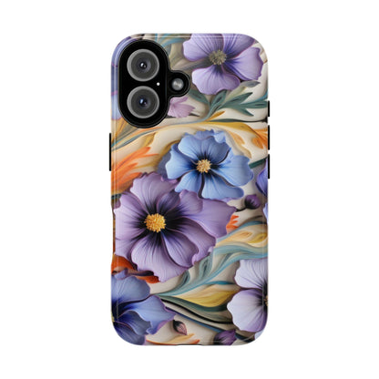 Tough Cases, Cosmos Flower Phone Cover, Floral Phone Case, Protective Phone Shell, Botanical Phone Skin, Flower Pattern