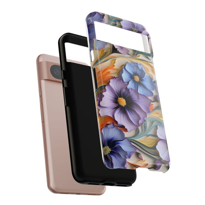 Tough Cases, Cosmos Flower Phone Cover, Floral Phone Case, Protective Phone Shell, Botanical Phone Skin, Flower Pattern