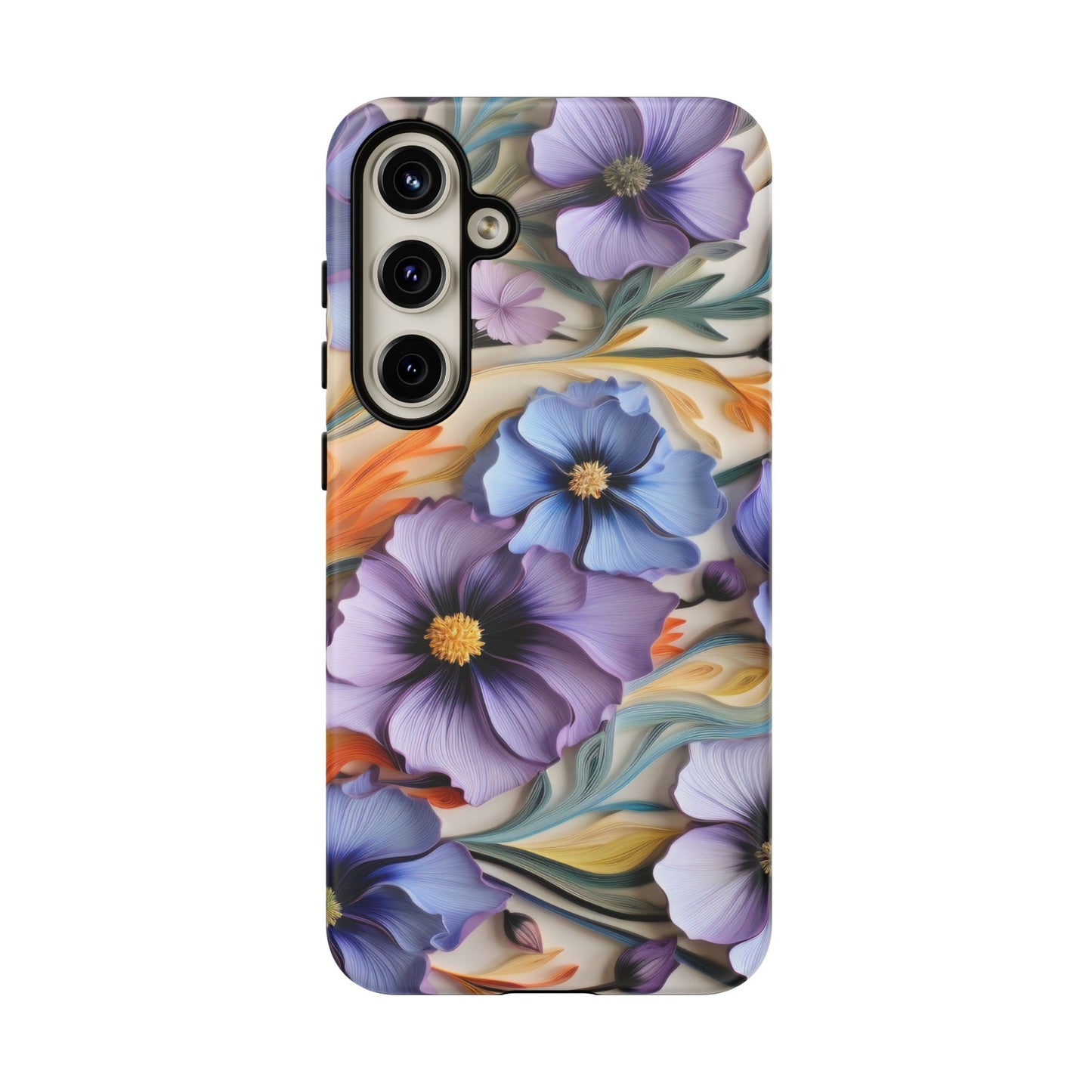 Tough Cases, Cosmos Flower Phone Cover, Floral Phone Case, Protective Phone Shell, Botanical Phone Skin, Flower Pattern