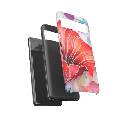 Purple Lily Tough Phone Case – Durable Floral Protective Cover for iPhone & Android