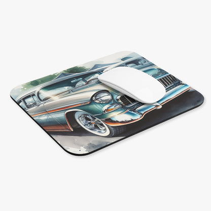 1955 Chevy Bel Air Mouse Pad - Classic Auto Art for Car Enthusiasts, Desk Accessory, Office Decor, Gift Idea, Retro Style - Victory Thru Vision 