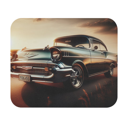 1957 Chevy Bel Air Mouse Pad, Vintage Car Gift, Classic Car Desk Accessory, Retro Car Decor, Car Lover Gift - Victory Thru Vision 