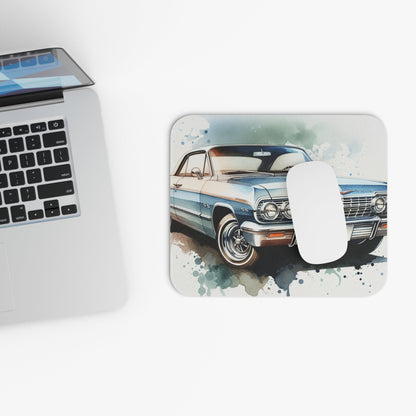 1964 Chevy Impala SS Art Mouse Pad - Retro Desk Accessory for Classic Car Enthusiasts - Victory Thru Vision