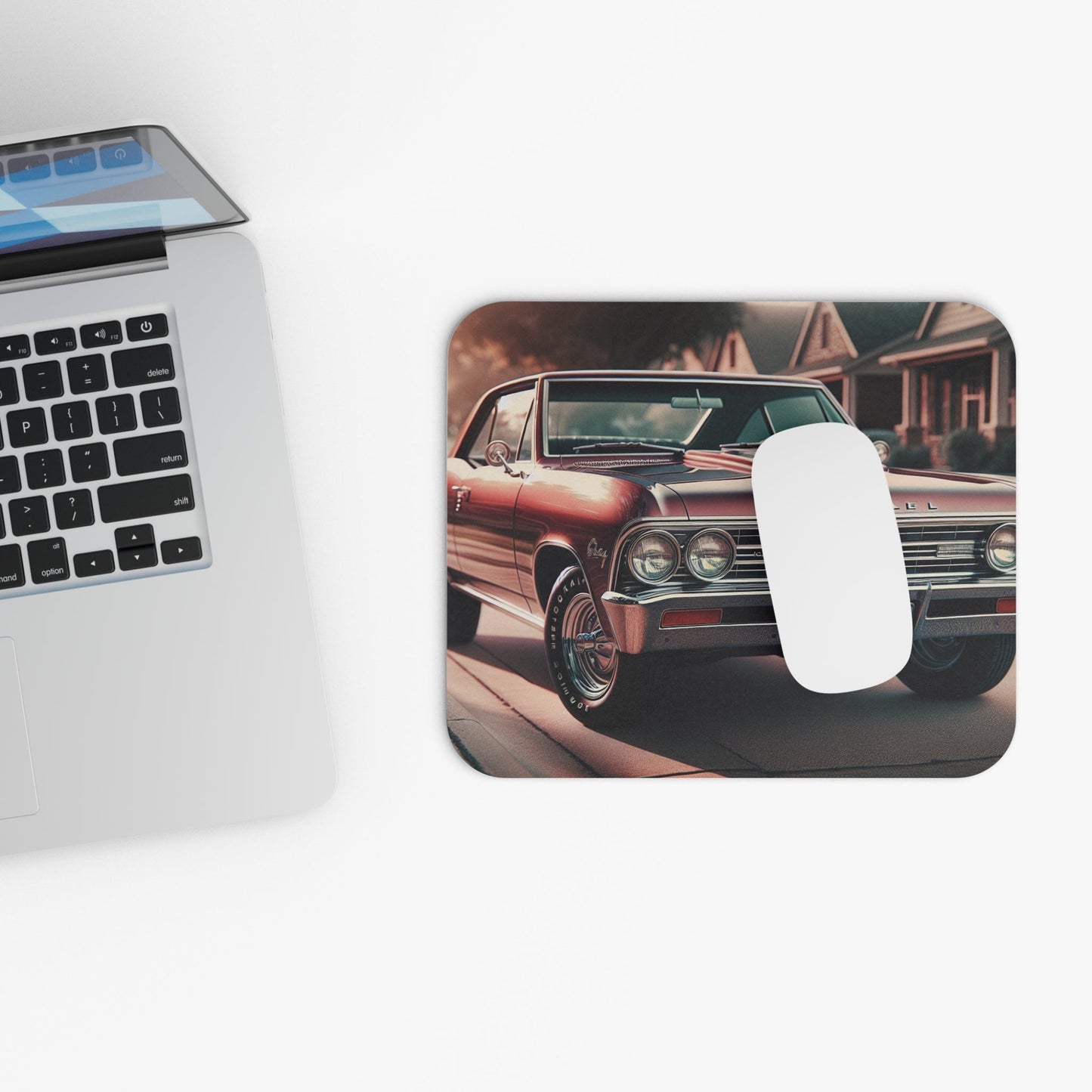 1967 Chevy Chevelle Car Mouse Pad, Classic Auto Desk Accessory, Gift for Car Enthusiasts, Home Office Decor, Computer Mat - Victory Thru Vision
