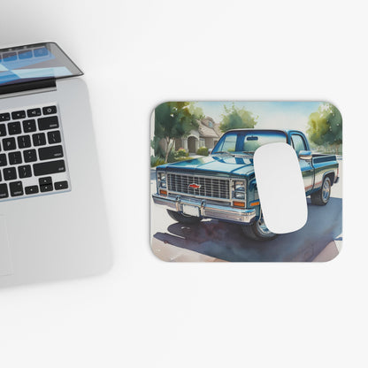1981 Chevy C10 Truck Mouse Pad - Rustic Home Office Decor, Gift for Him, Automotive Enthusiasts, Retro Desk Accessory - Victory Thru Vision 