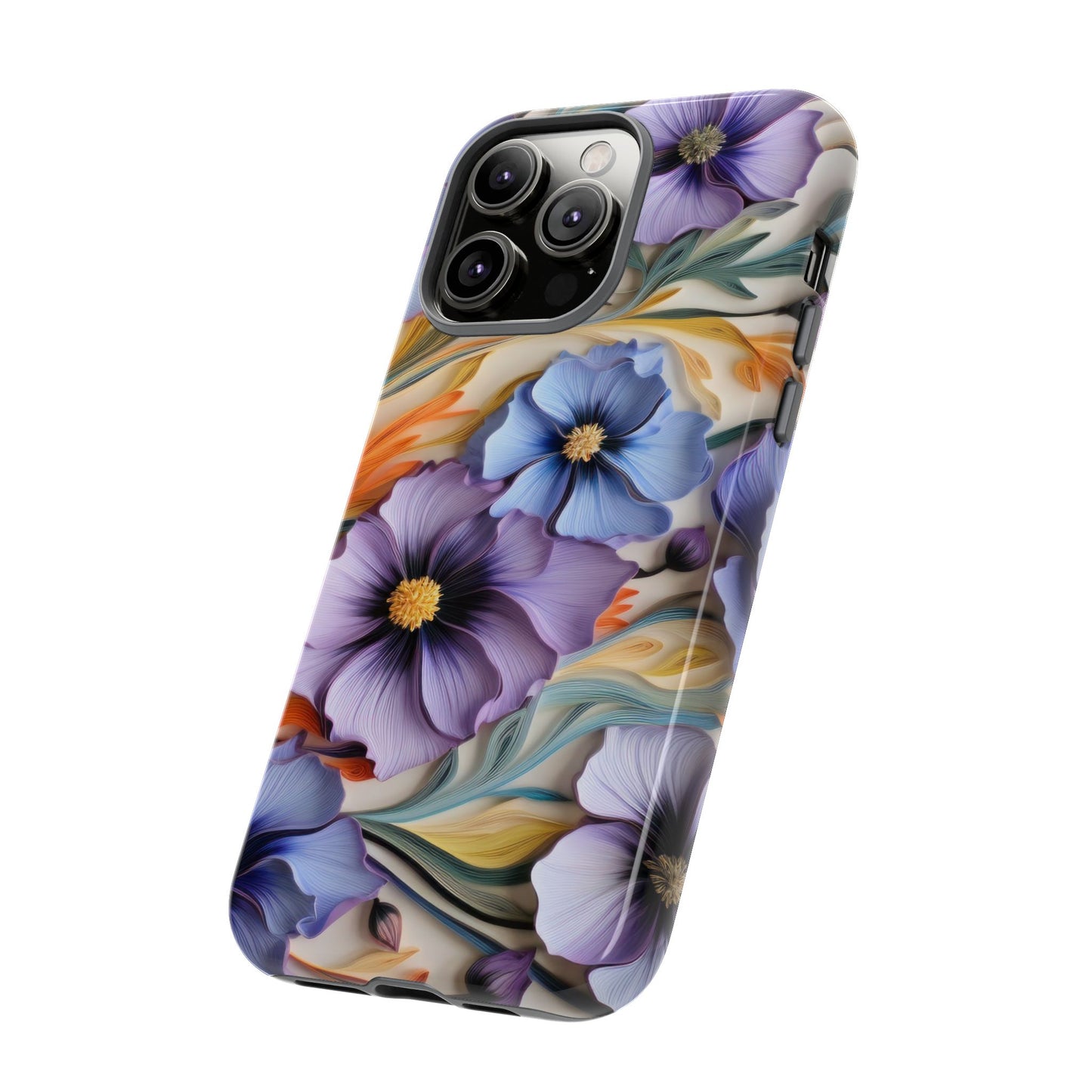 Tough Cases, Cosmos Flower Phone Cover, Floral Phone Case, Protective Phone Shell, Botanical Phone Skin, Flower Pattern
