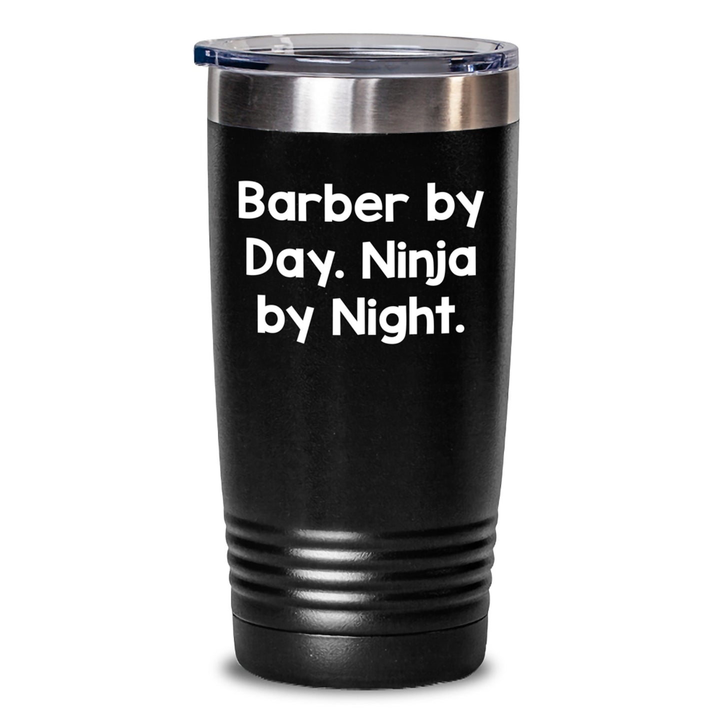 Funny Barber Gifts - Christmas Unique Gifts from Friends and Family for Barber By Day Ninja By Night. Tumbler - Main