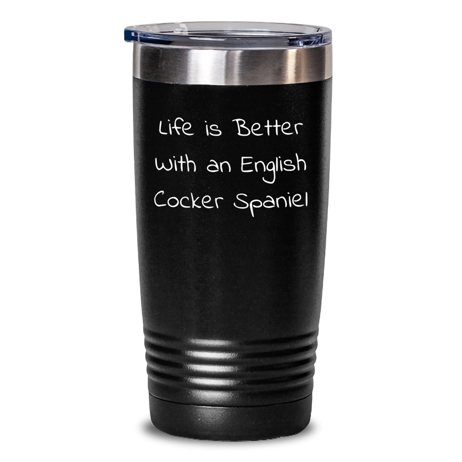 English Cocker Spaniel Dog Lover Funny Gifts from Men to Women Friends and Family on Valentine's - 'Life Is Better With An English Cocker Spaniel' Tumbler - Main