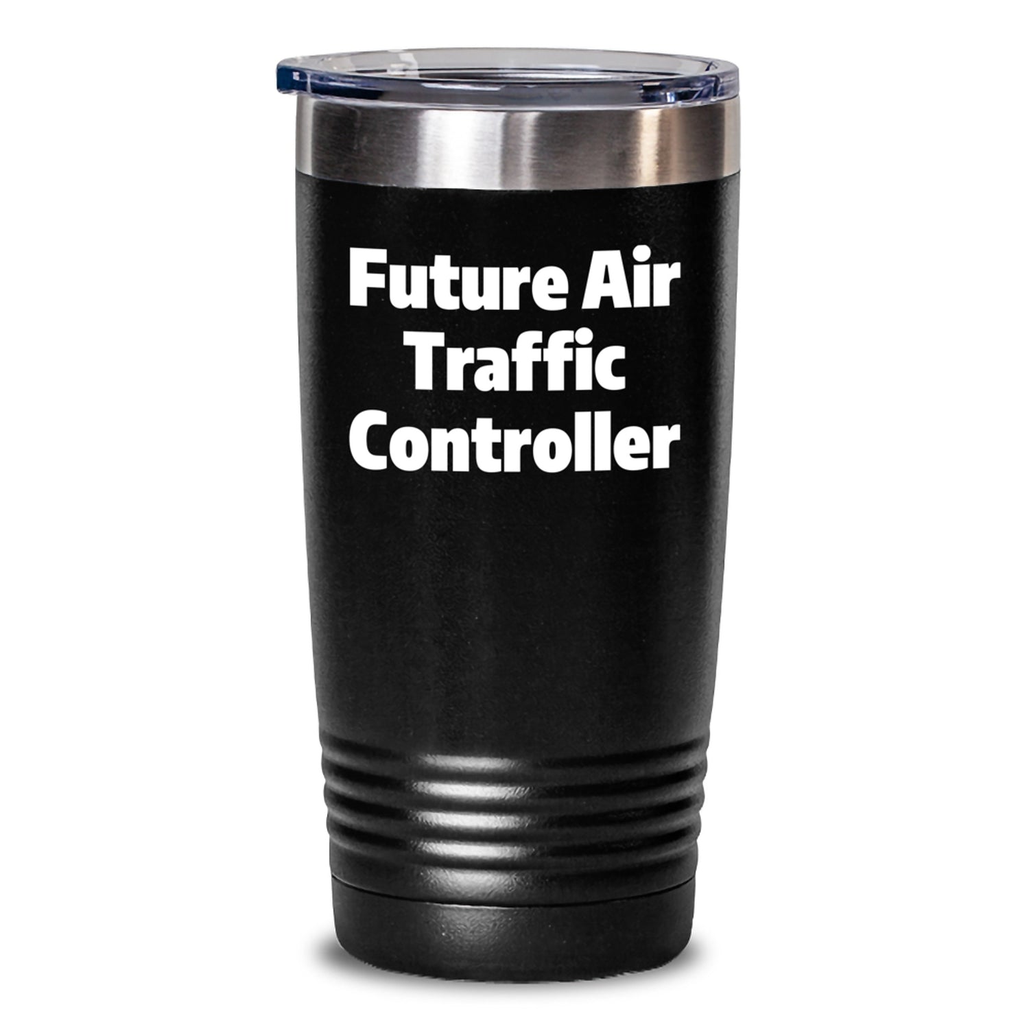 Funny Future Air Traffic Controller Gifts from Men to Friends - Inspirational Air Traffic Controller Tumbler for Christmas - 20oz or 30oz Stainless Steel Vacuum Insulated Tumbler with Lid - Main