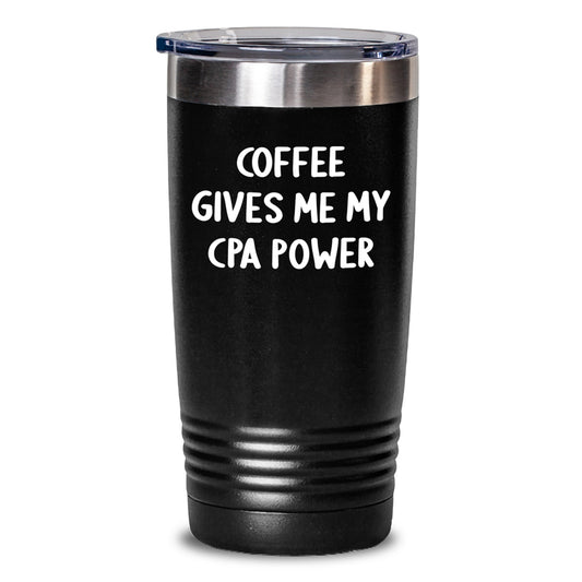 CPA Power Funny Quote Gifts from Friends to Family, Inspirational CPA Tumbler for Birthday, 20oz/30oz Stainless Steel Vacuum Insulated Tumbler for Hot and Cold Drinks - Main