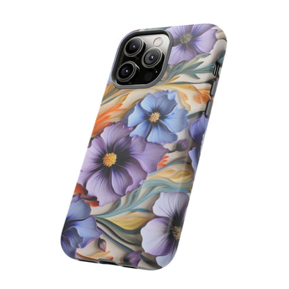 Tough Cases, Cosmos Flower Phone Cover, Floral Phone Case, Protective Phone Shell, Botanical Phone Skin, Flower Pattern