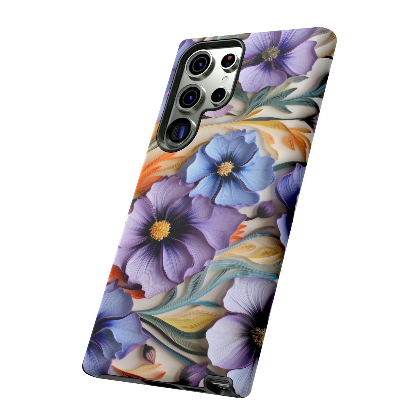 Tough Cases, Cosmos Flower Phone Cover, Floral Phone Case, Protective Phone Shell, Botanical Phone Skin, Flower Pattern