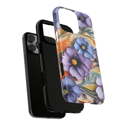 Tough Cases, Cosmos Flower Phone Cover, Floral Phone Case, Protective Phone Shell, Botanical Phone Skin, Flower Pattern