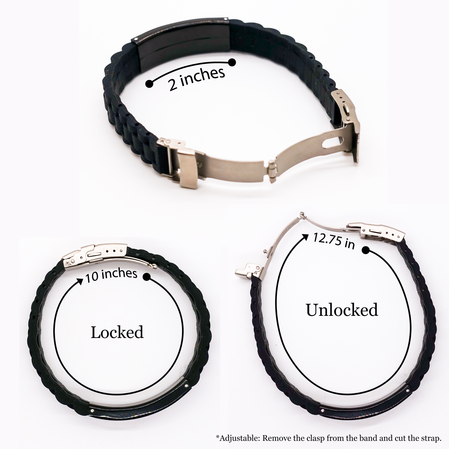 Sheriff Gifts from Men - Sheriff By Day, World's Best Dad By Night., Glide lock Clasp Black Stainless Steel Silicone Adjustable Mother's Day Unique Gifts - Image 4