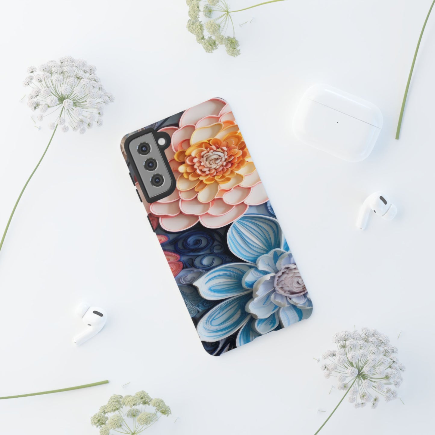 Succulent Phone Case, Echeveria Plant Design - Tough Case, Protective Cover, Cactus Lover Gift, Botanical Phone Accessory