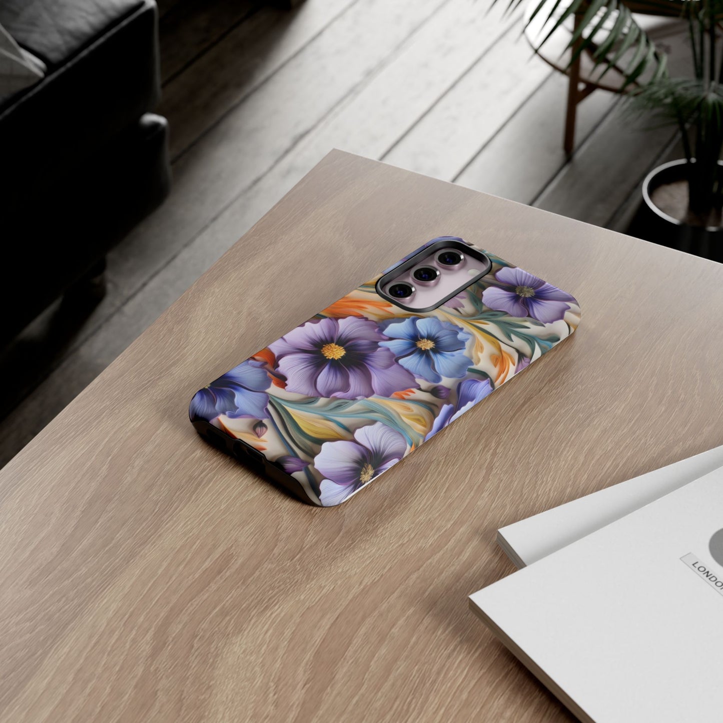 Tough Cases, Cosmos Flower Phone Cover, Floral Phone Case, Protective Phone Shell, Botanical Phone Skin, Flower Pattern