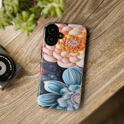 Succulent Phone Case, Echeveria Plant Design - Tough Case, Protective Cover, Cactus Lover Gift, Botanical Phone Accessory