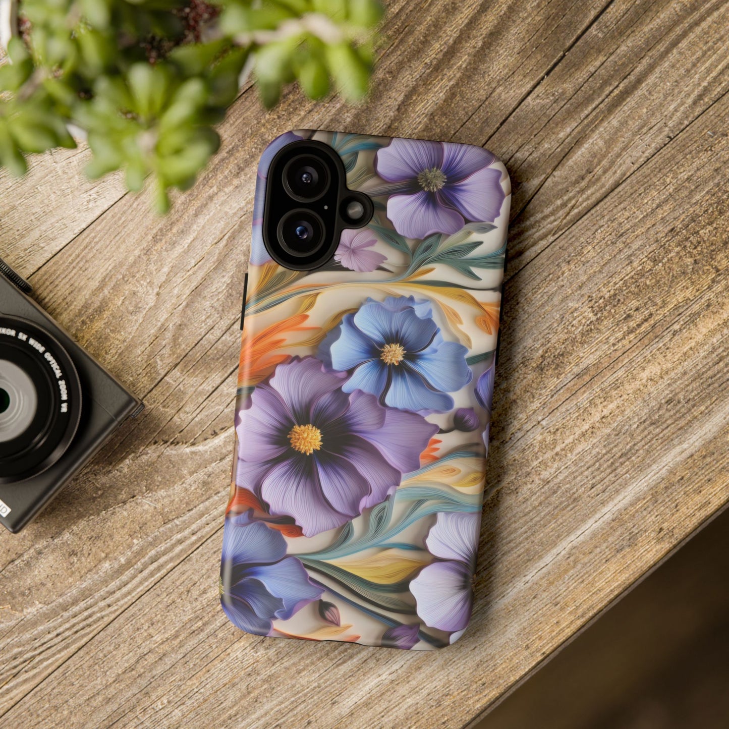 Tough Cases, Cosmos Flower Phone Cover, Floral Phone Case, Protective Phone Shell, Botanical Phone Skin, Flower Pattern