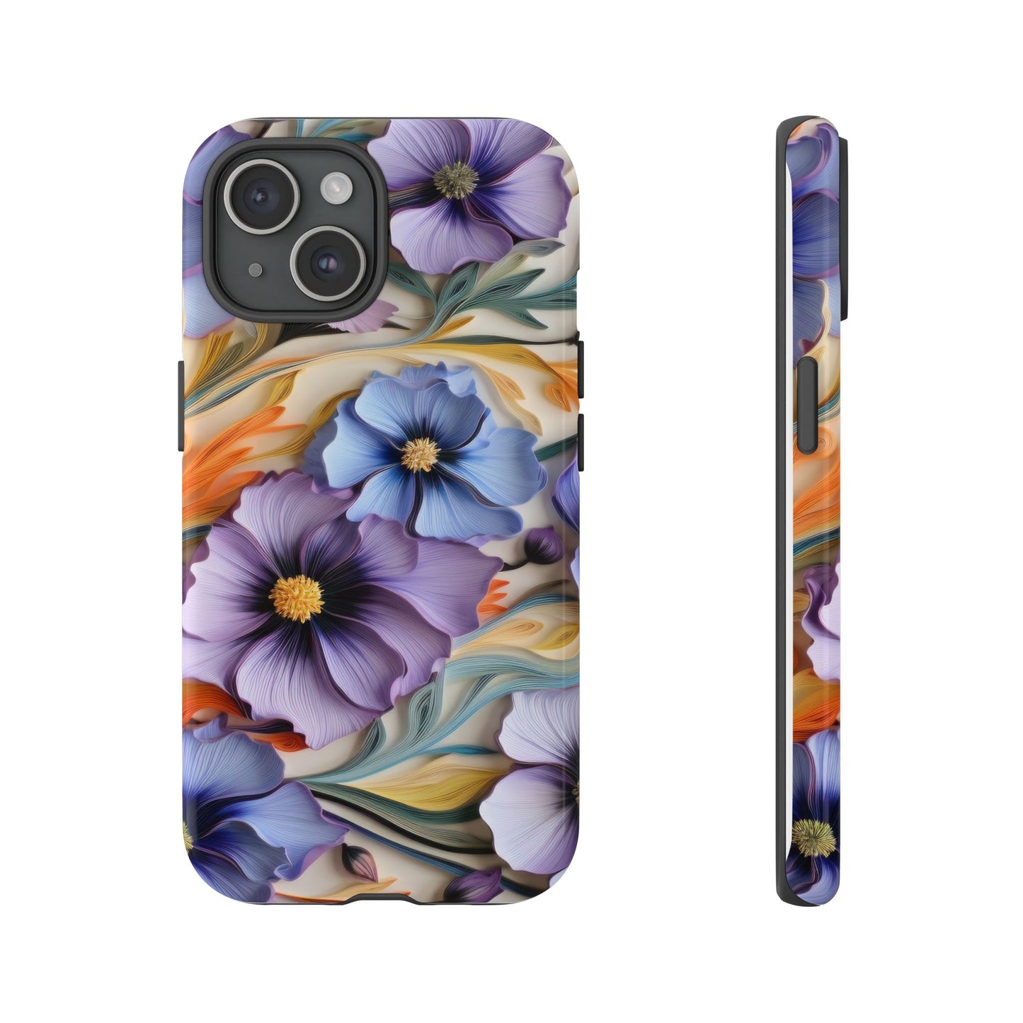 Tough Cases, Cosmos Flower Phone Cover, Floral Phone Case, Protective Phone Shell, Botanical Phone Skin, Flower Pattern
