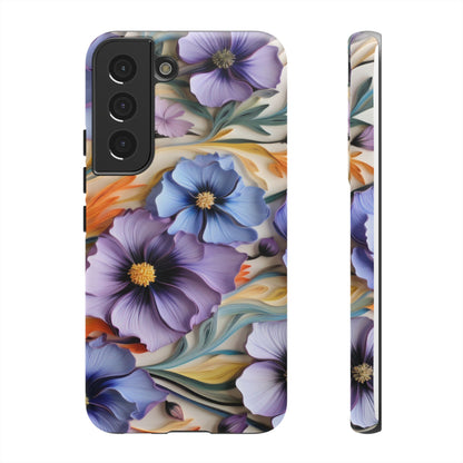 Tough Cases, Cosmos Flower Phone Cover, Floral Phone Case, Protective Phone Shell, Botanical Phone Skin, Flower Pattern