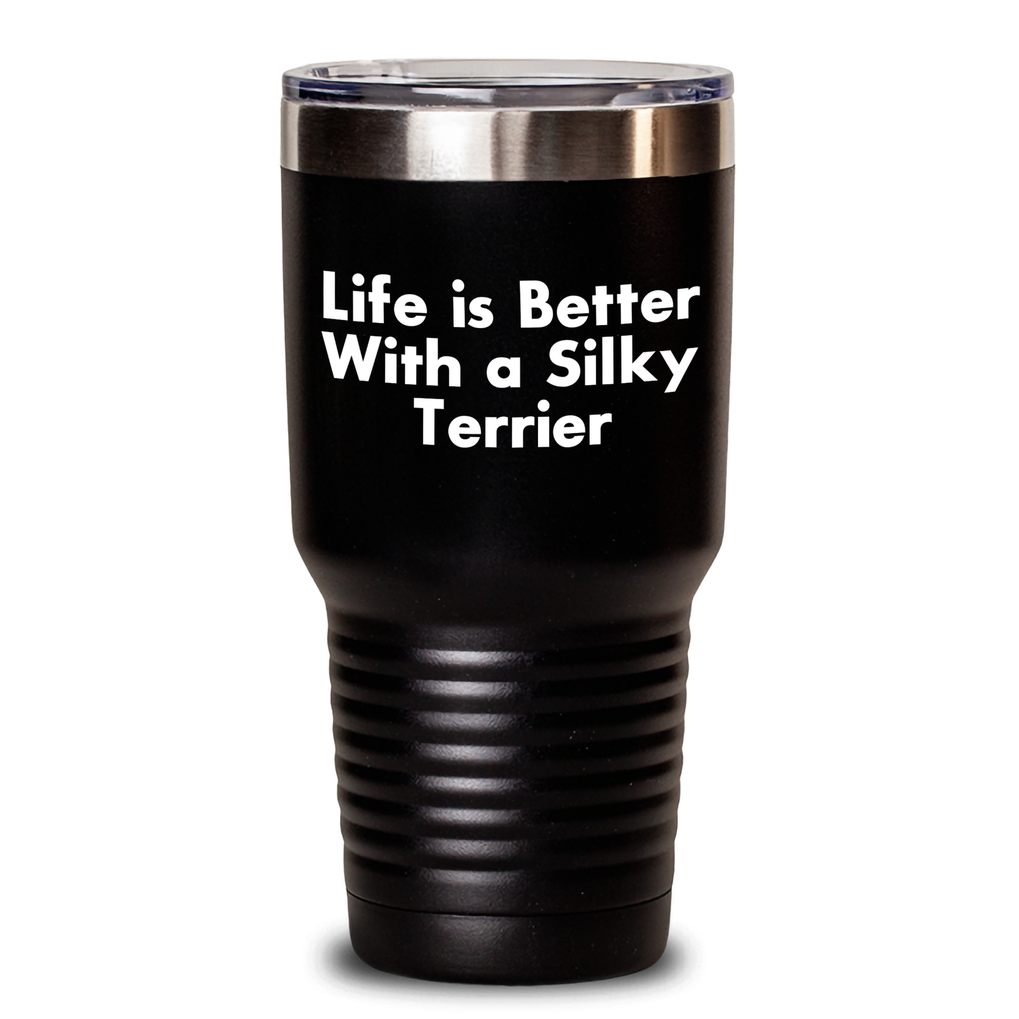 Silky Terrier Dog Lover's Funny Quote Tumbler Gifts for Dad, Father's Day Unique Gifts from Family, Friends, or Coworkers - Victory Thru Vision 