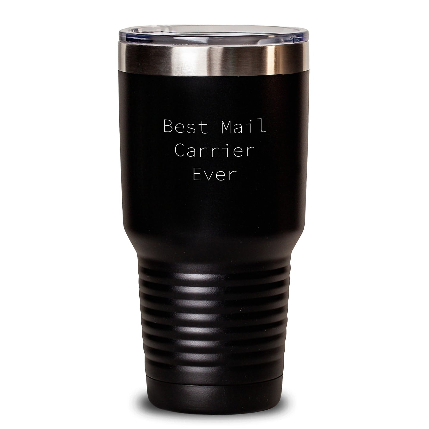 Funny Mail Carrier Gifts from Friends, Best Mail Carrier Ever Tumbler, Unique Christmas Unique Gifts for Mail Carrier, 20oz/30oz Black Vacuum Insulated - Main