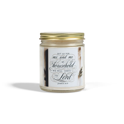 But As For Me and My House We Will Serve The Lord Scented Candles, Inspirational Quote Candle, Christian Home Decor, Religious Gift, John 24:15 Bible Verse Candle, Religious Candle - Victory Thru Vision 