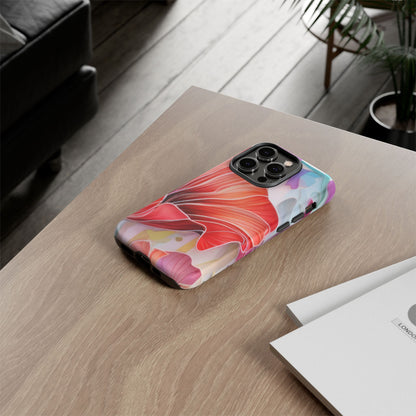 Purple Lily Tough Phone Case – Durable Floral Protective Cover for iPhone & Android