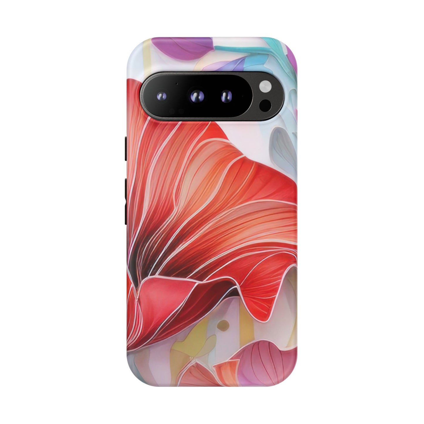 Purple Lily Tough Phone Case – Durable Floral Protective Cover for iPhone & Android