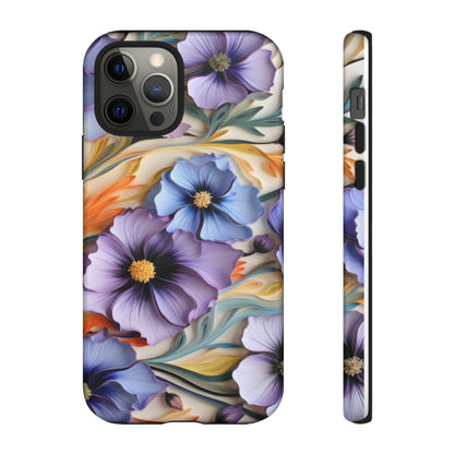 Tough Cases, Cosmos Flower Phone Cover, Floral Phone Case, Protective Phone Shell, Botanical Phone Skin, Flower Pattern