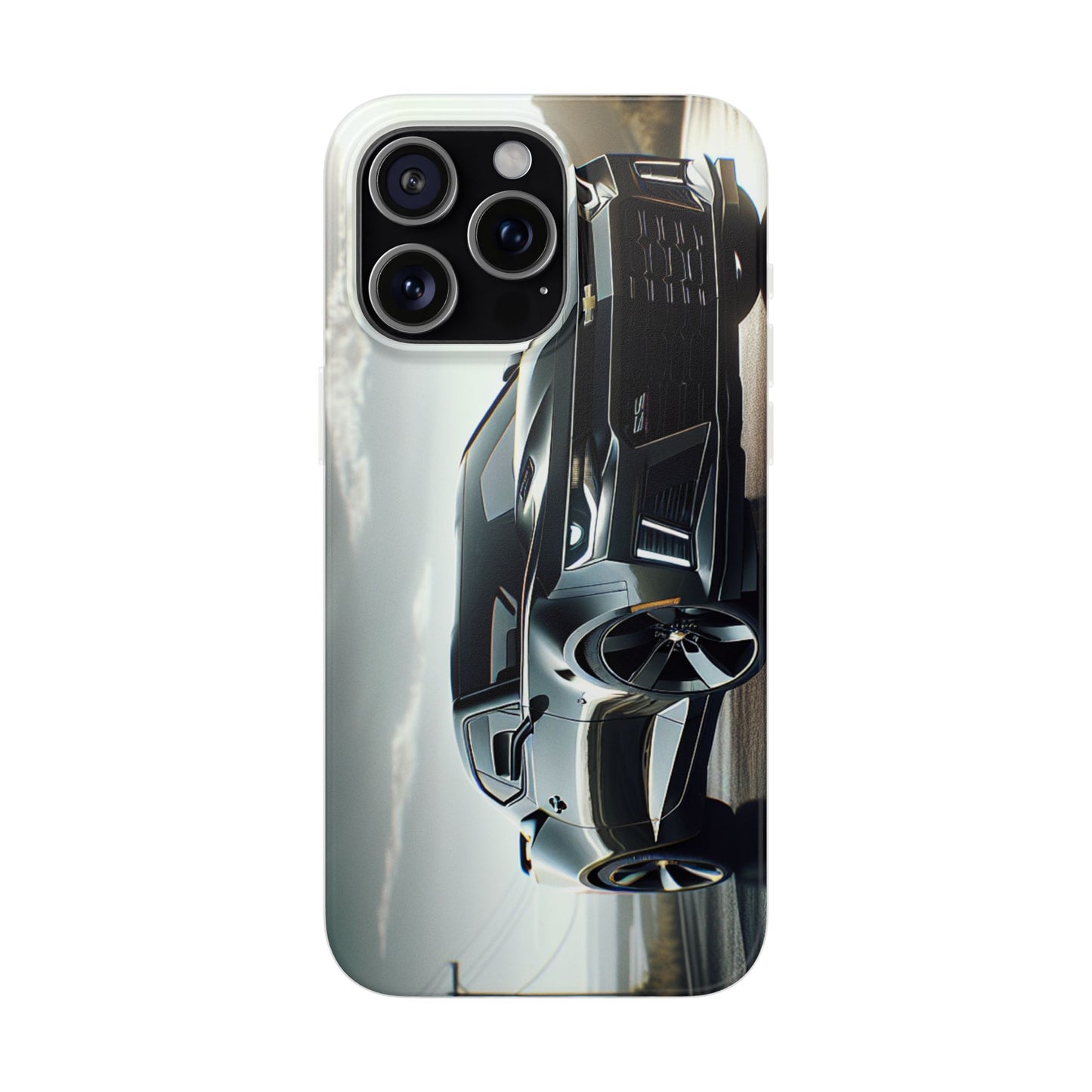 Flexi Phone Case for iPhone & Samsung – 2022 Chevy Camaro SS Car Design Protective Cover