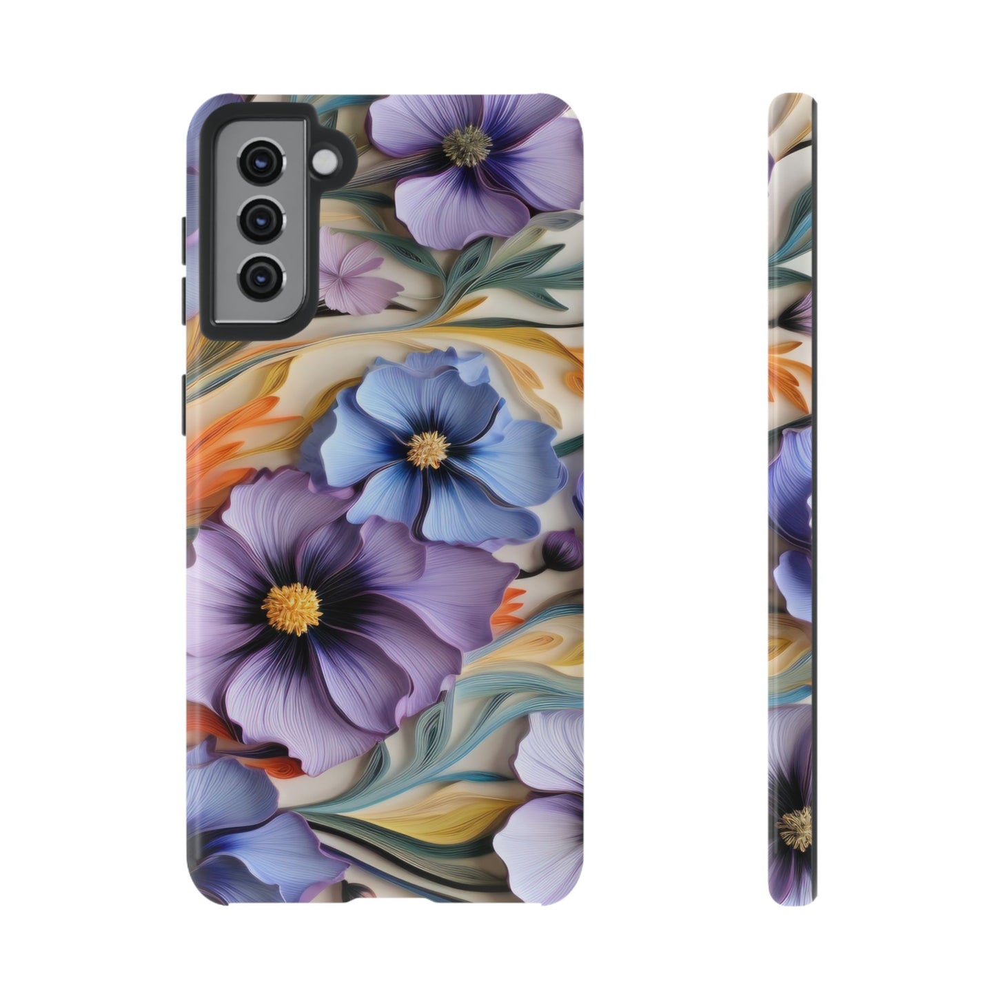 Tough Cases, Cosmos Flower Phone Cover, Floral Phone Case, Protective Phone Shell, Botanical Phone Skin, Flower Pattern