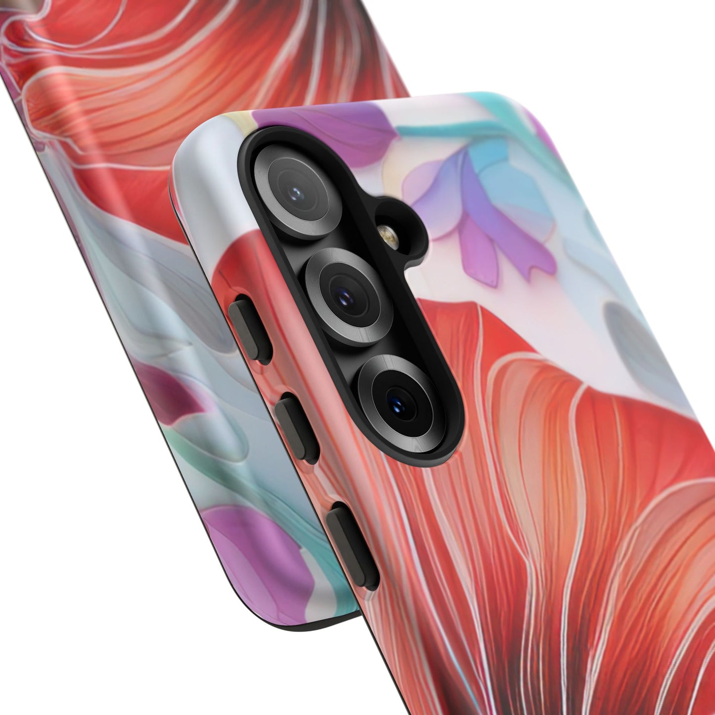 Purple Lily Tough Phone Case – Durable Floral Protective Cover for iPhone & Android