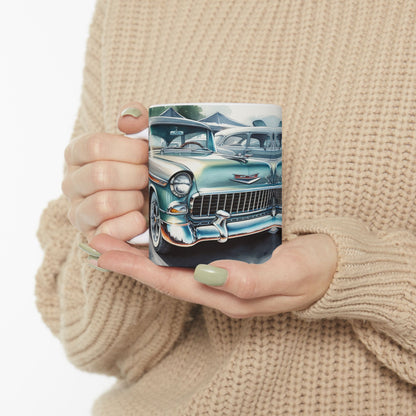 Mug 1955 Chevy Bel AirMug 1955 Chevy Bel Air Classic Car Ceramic Coffee Mug, Vintage Car Ceramic Mug, Classic Auto Lover Gift, Coffee Mug, Car Enthusiast, Retro Automotive Classic Car Ceramic Mug - 11oz, 15oz