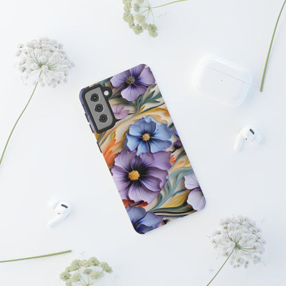 Tough Cases, Cosmos Flower Phone Cover, Floral Phone Case, Protective Phone Shell, Botanical Phone Skin, Flower Pattern