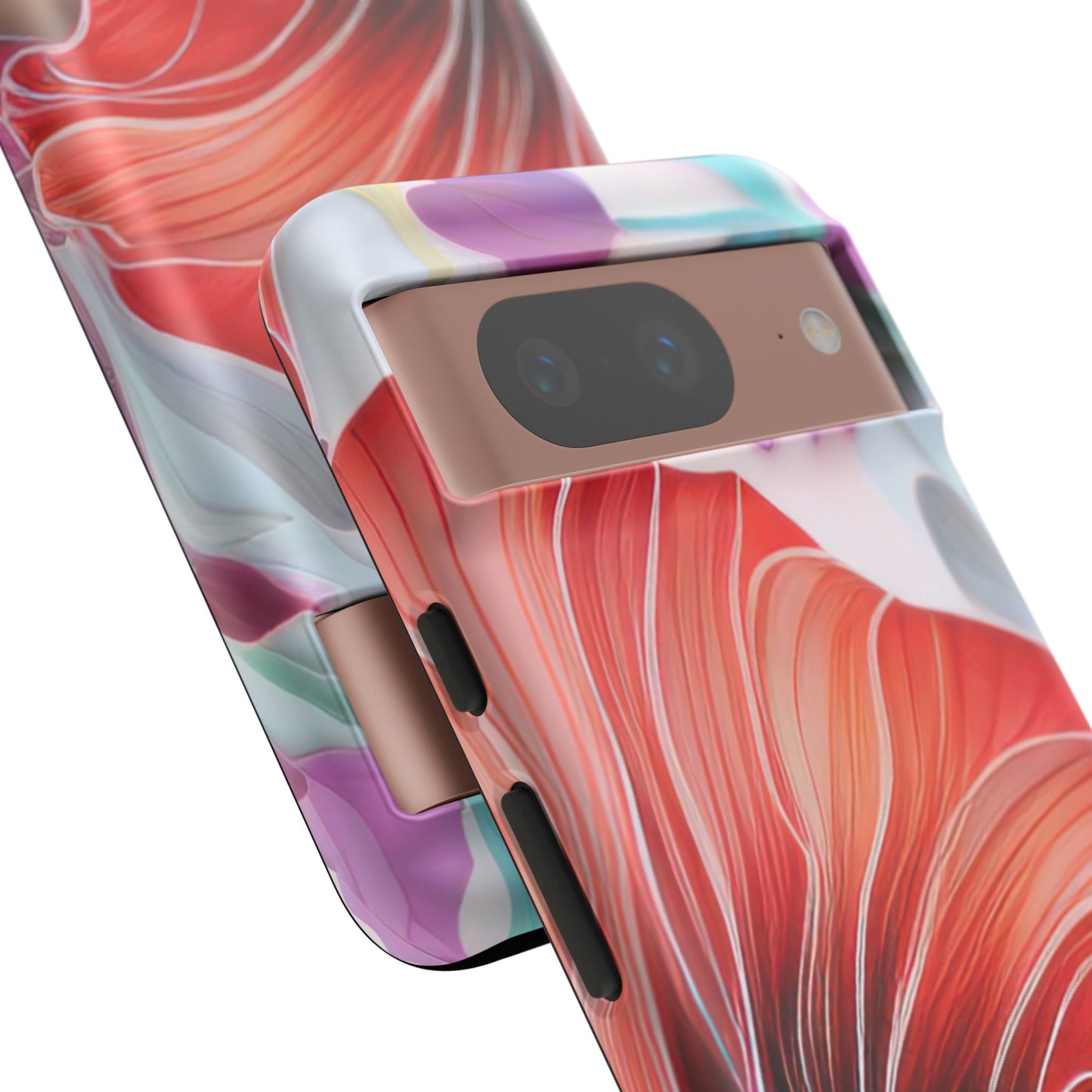 Purple Lily Tough Phone Case – Durable Floral Protective Cover for iPhone & Android