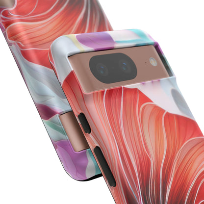 Purple Lily Tough Phone Case – Durable Floral Protective Cover for iPhone & Android