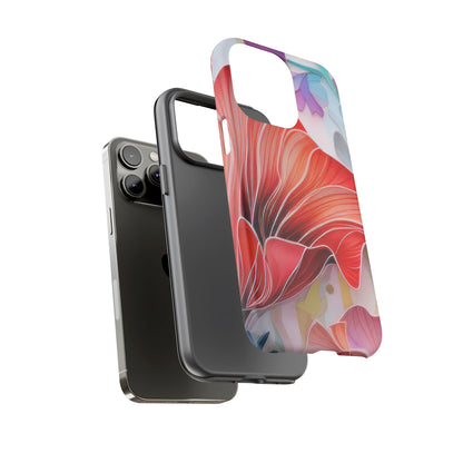 Purple Lily Tough Phone Case – Durable Floral Protective Cover for iPhone & Android