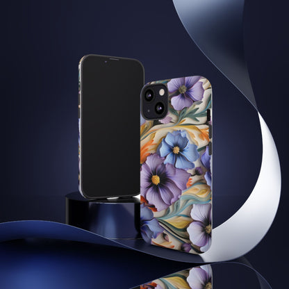 Tough Cases, Cosmos Flower Phone Cover, Floral Phone Case, Protective Phone Shell, Botanical Phone Skin, Flower Pattern
