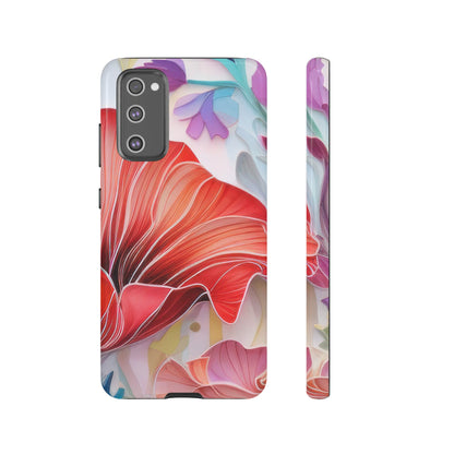 Purple Lily Tough Phone Case – Durable Floral Protective Cover for iPhone & Android