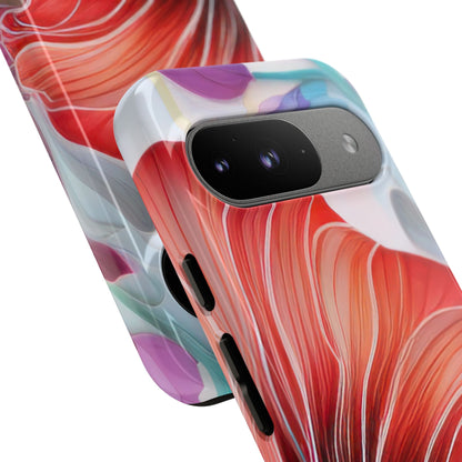 Purple Lily Tough Phone Case – Durable Floral Protective Cover for iPhone & Android