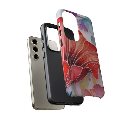 Purple Lily Tough Phone Case – Durable Floral Protective Cover for iPhone & Android