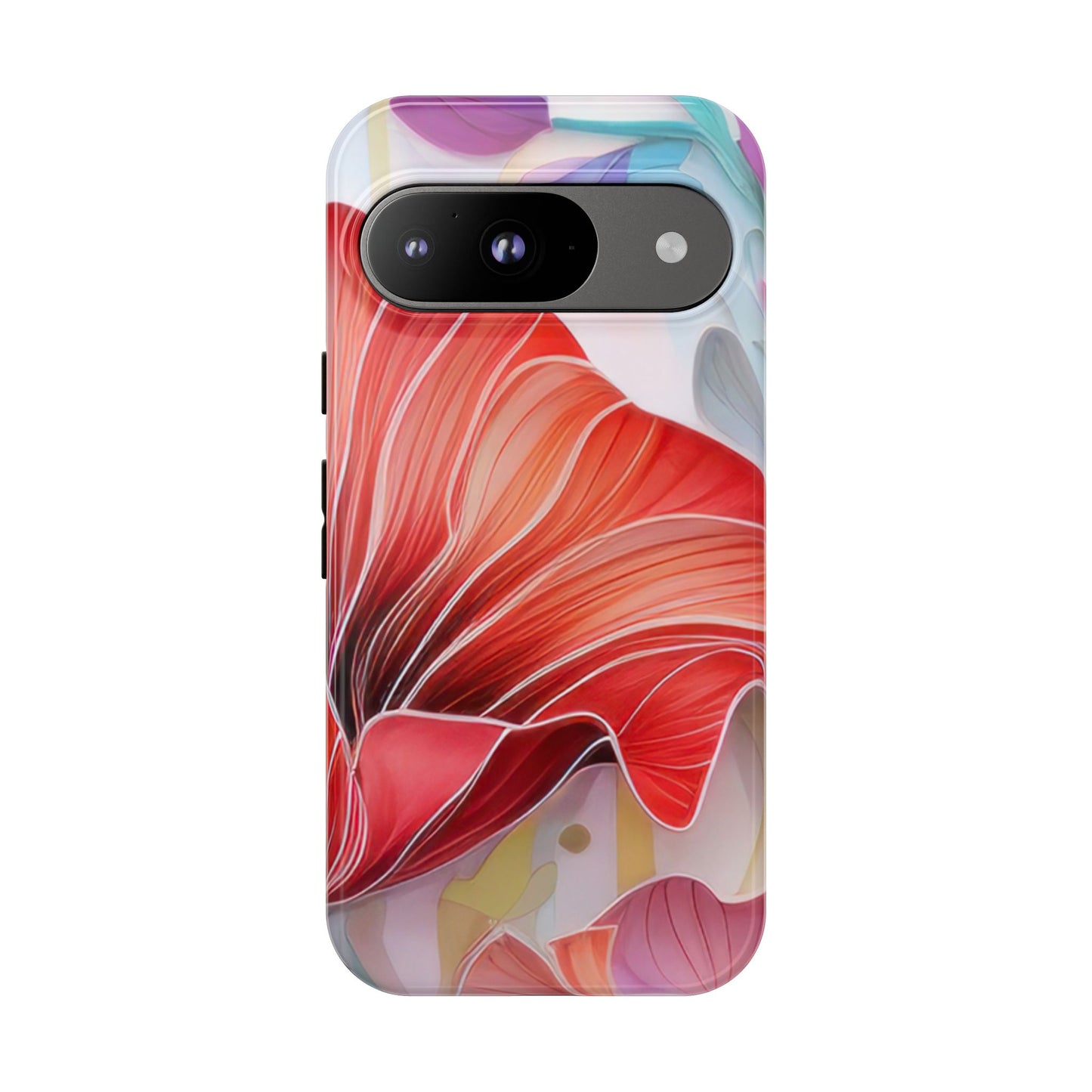 Purple Lily Tough Phone Case – Durable Floral Protective Cover for iPhone & Android