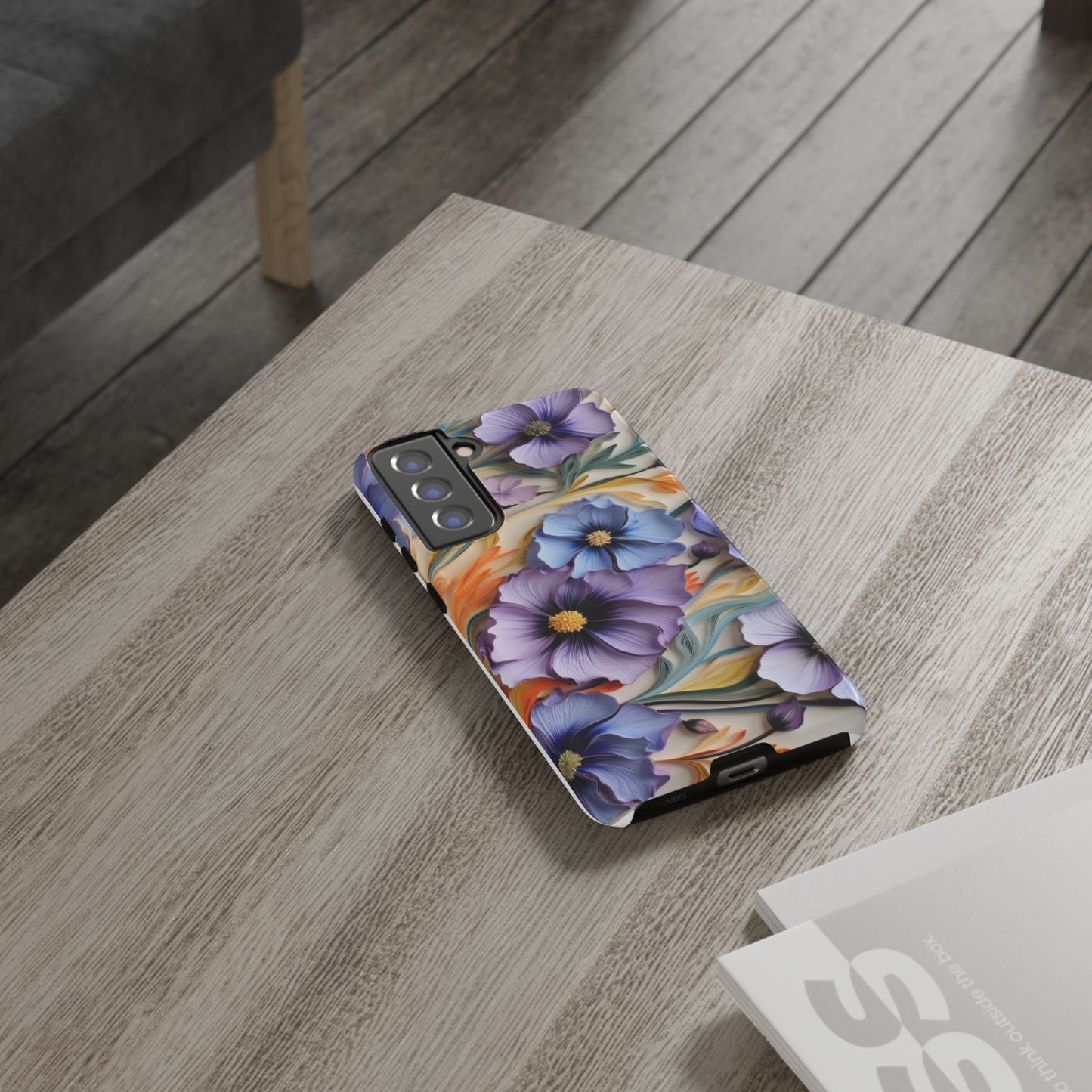 Tough Cases, Cosmos Flower Phone Cover, Floral Phone Case, Protective Phone Shell, Botanical Phone Skin, Flower Pattern