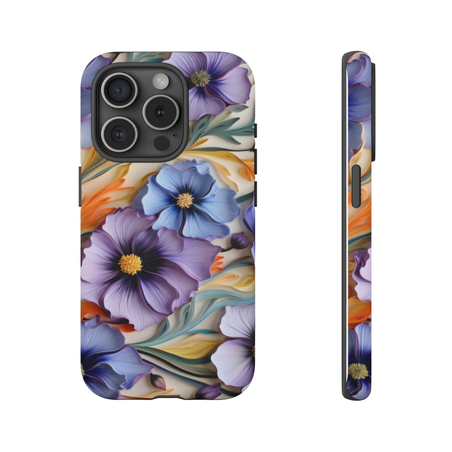 Tough Cases, Cosmos Flower Phone Cover, Floral Phone Case, Protective Phone Shell, Botanical Phone Skin, Flower Pattern