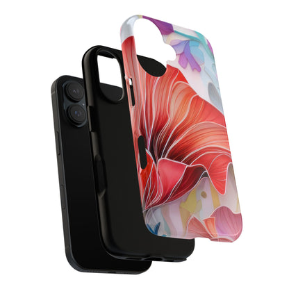 Purple Lily Tough Phone Case – Durable Floral Protective Cover for iPhone & Android