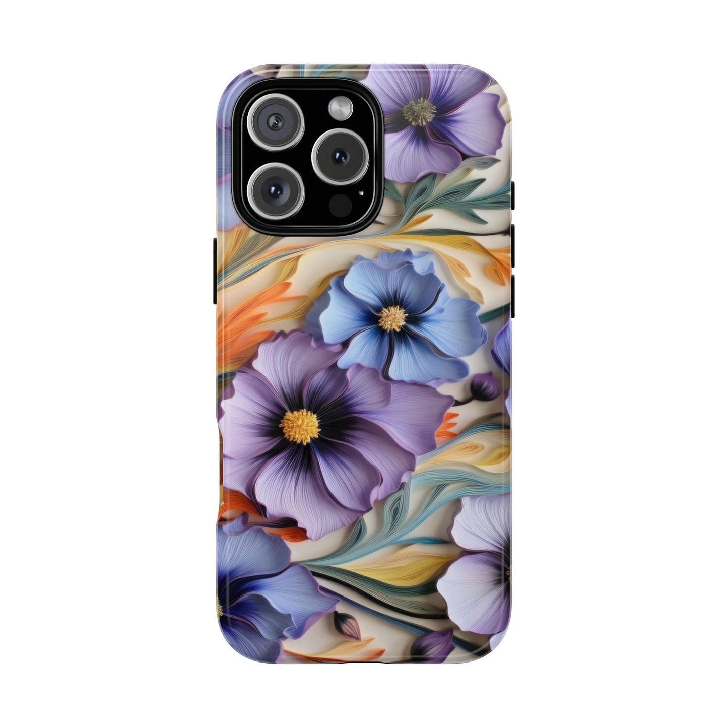 Tough Cases, Cosmos Flower Phone Cover, Floral Phone Case, Protective Phone Shell, Botanical Phone Skin, Flower Pattern