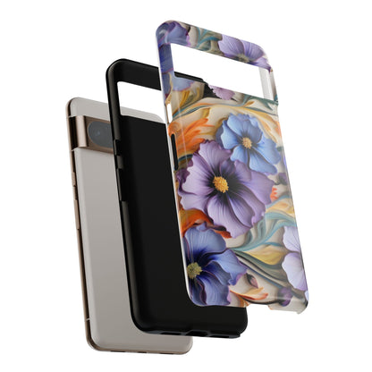 Tough Cases, Cosmos Flower Phone Cover, Floral Phone Case, Protective Phone Shell, Botanical Phone Skin, Flower Pattern