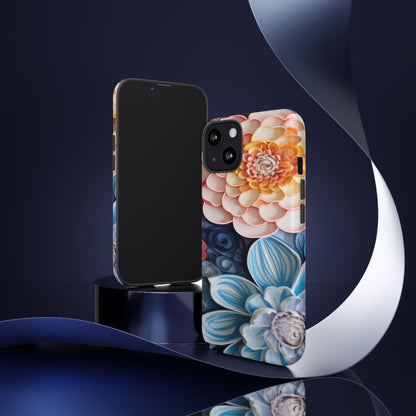 Succulent Phone Case, Echeveria Plant Design - Tough Case, Protective Cover, Cactus Lover Gift, Botanical Phone Accessory